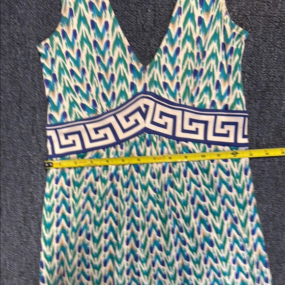 Vintage Diane Von Furstenberg Stylish Green Patterned Tank Dress, size 2 - Picture 8 of 10